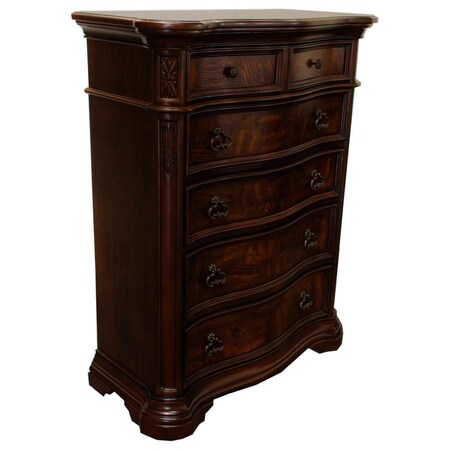 Best Master Furniture Barney Traditional Walnut Drawer Chest B1003 5 Drawer Chest